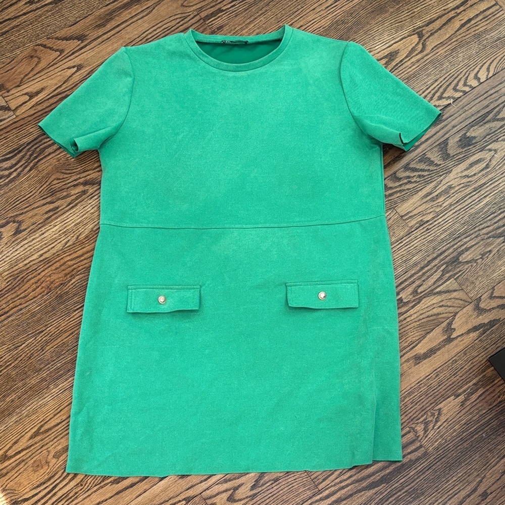 Zara Green Asymmetrical Dress